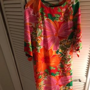 Vintage Hawaiian Floral-Print Maxi